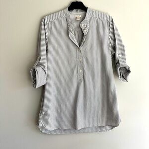 J.Crew Factory Roll Up Sleeve Tunic Shirt With Pockets Small